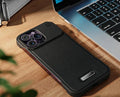 Leather Aromatherapy Magnetic Charging Ring Phone Case for iPhone