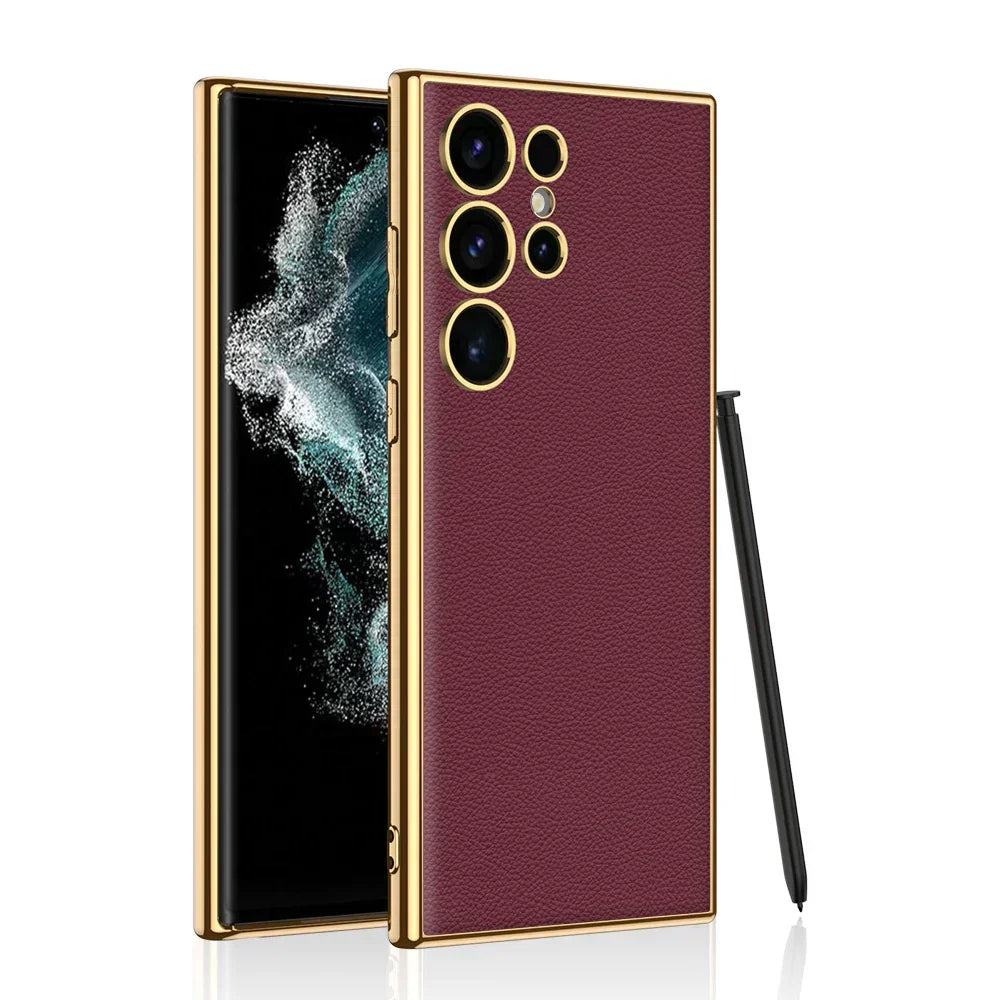 S24 Case Luxury Leather Shockproof - Odin case