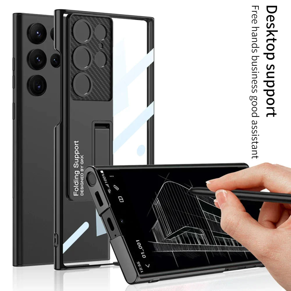 Ultra Thin Transparent S24 Case with Bracket - Odin case
