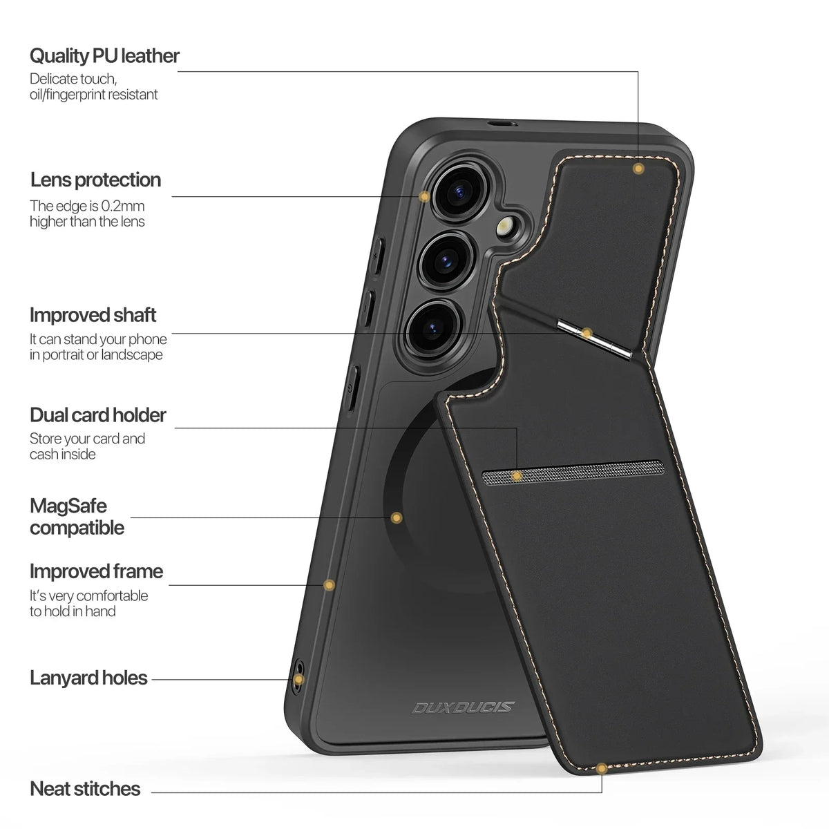 Magnetic 3-in-1 Wallet Case for Samsung S24 Series