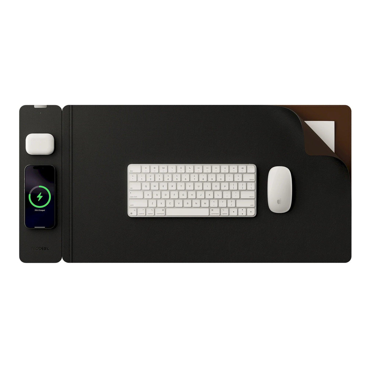 Leather Dual-Layer Wireless Charging Desk Mat